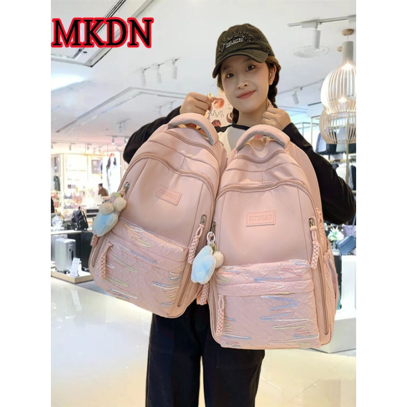 法国正品MK DN~书包女生初中生减负护脊2025新款高中生双肩包背包