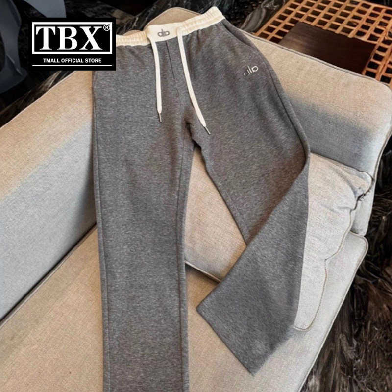 高端弯刀直筒阔腿运动卫裤男士2025新款春秋冬季加绒休闲裤子男款