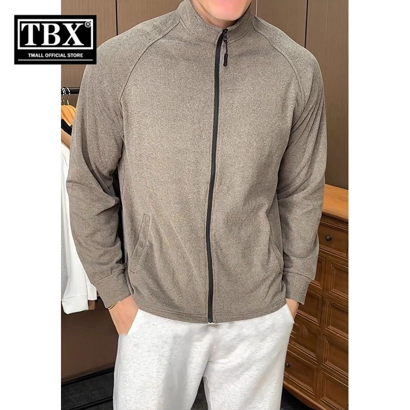 高端德绒立领开衫卫衣男士2025新款秋冬装运动内搭冲锋衣外套男款