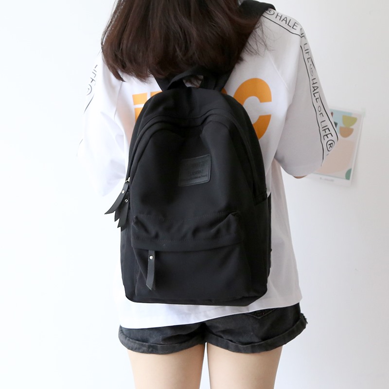 法国MKHEBN简约小清新牛津布双肩包女新款潮背包女大学生双肩书包