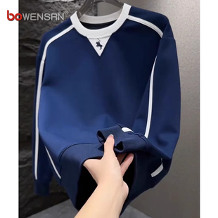 欧货战马刺绣卫衣男士长袖T恤2025新款春秋冬季爆款保罗上衣男款