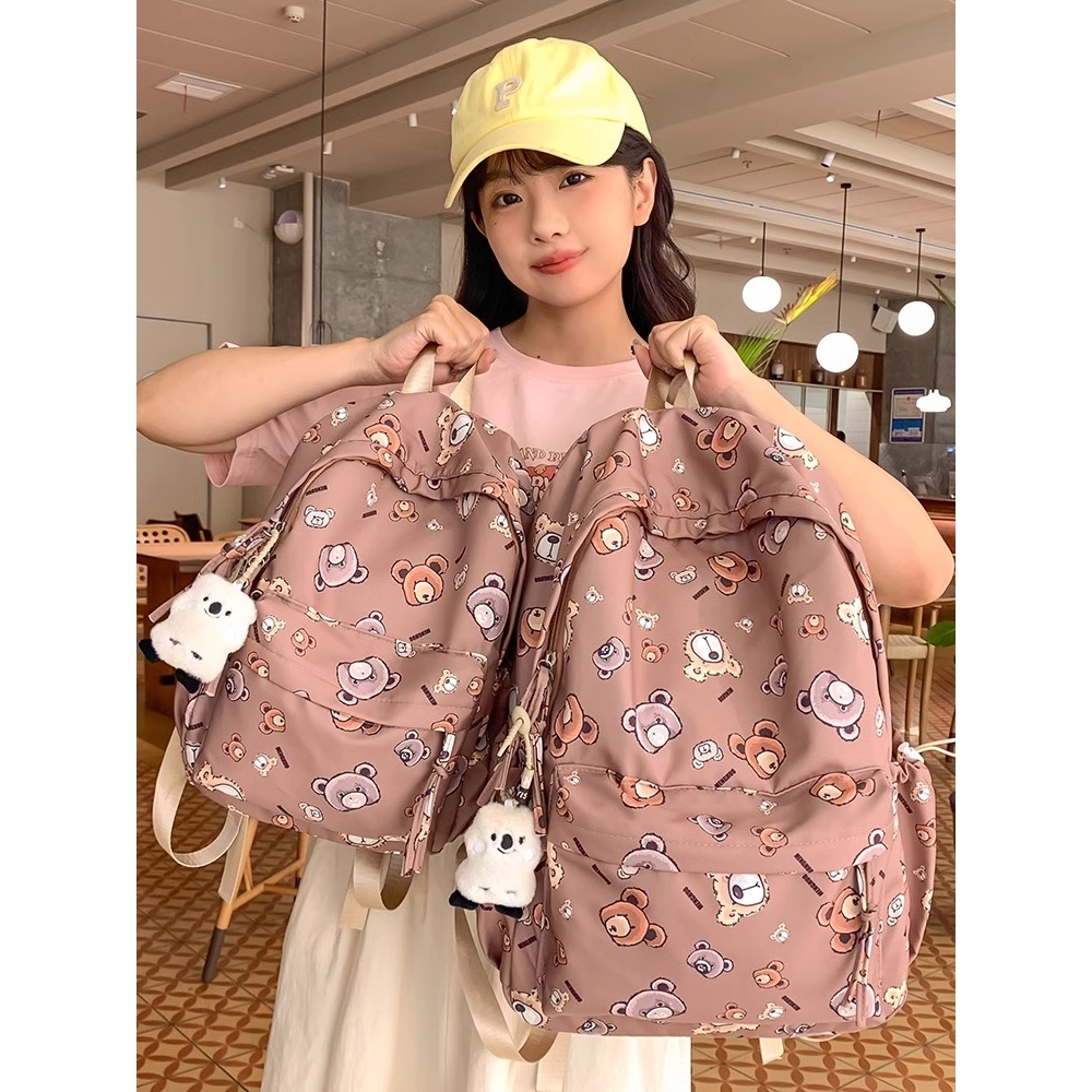 法国ZAMP儿童书包学生初中生高颜值女孩印花背包高中大学生双肩包