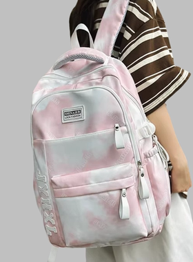 法国MKBM品牌多层大容量双肩包女初高中大学生书包通勤轻便电脑包