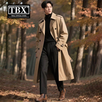 高端战壕风衣外套男士2025新款秋冬装加大码英伦风加长款大衣男款