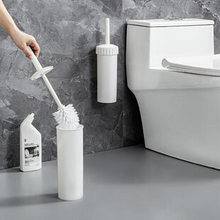 塑新款 家用马桶壁挂上墙式 料清长洁神器柄带底座刷厕所刷子