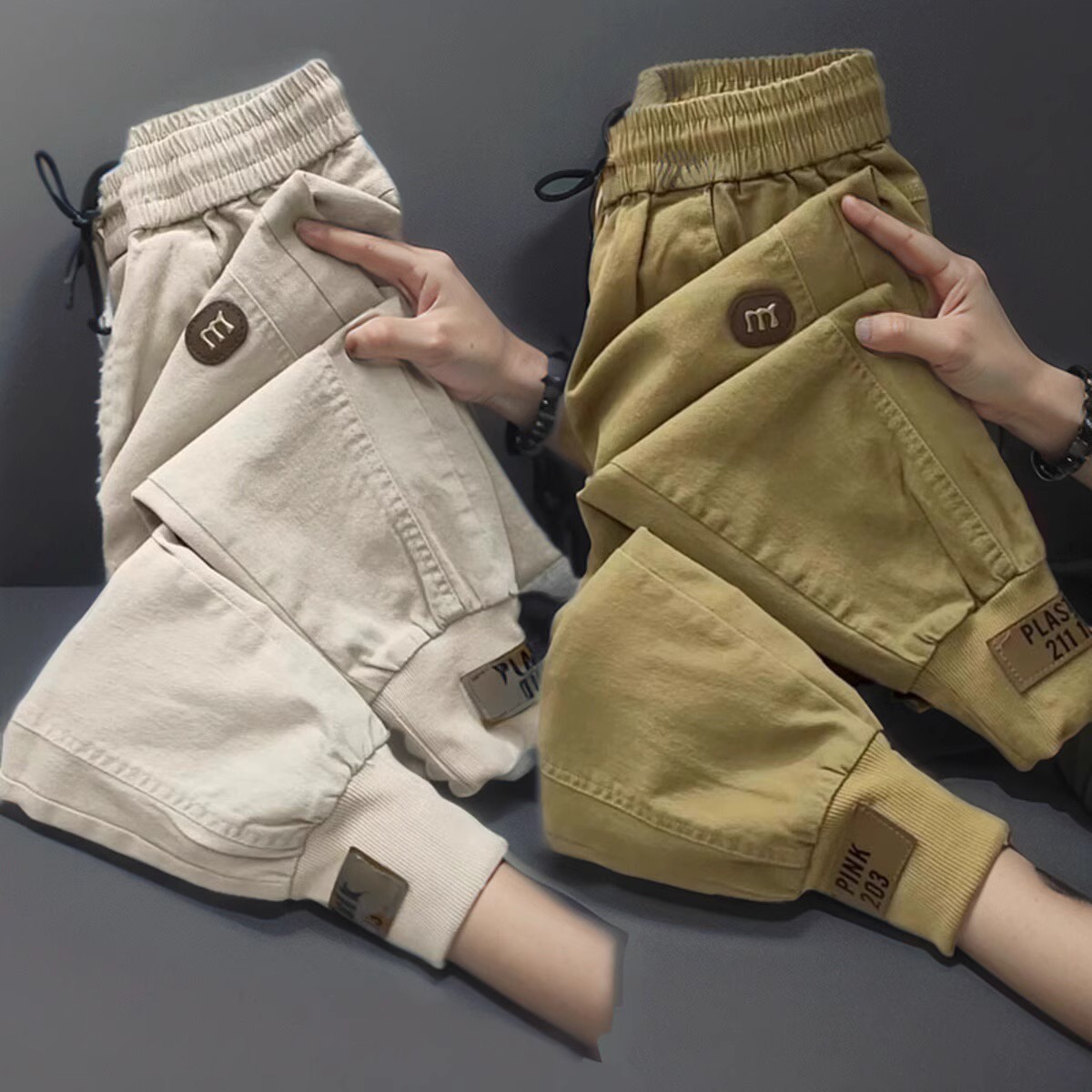 2025春季水洗棉束脚运动裤哈伦裤