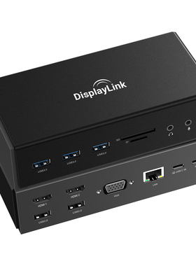 typeC扩展坞displaylink多屏转换器USB拓展器HUB转HDMI高清PD100W