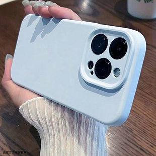 【肤感液态】适用苹果17手机壳iPhone14promax液态16硅胶15Promax新款13/12pro男女情侣11超薄防摔简蓝色软套