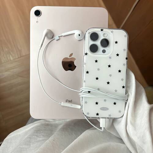 简约星星白底防摔iPhone手机壳