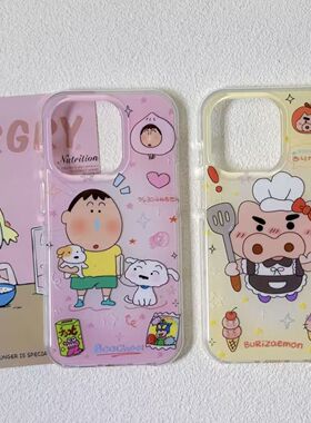 【加光油】适用iPhone17可爱阿呆左门卫手机壳16pro新款iphone15pro卡通14双层IMD13防摔小众12Pro全包保护套