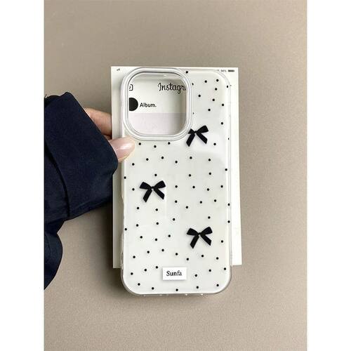 iPhone波点蝴蝶结手机壳