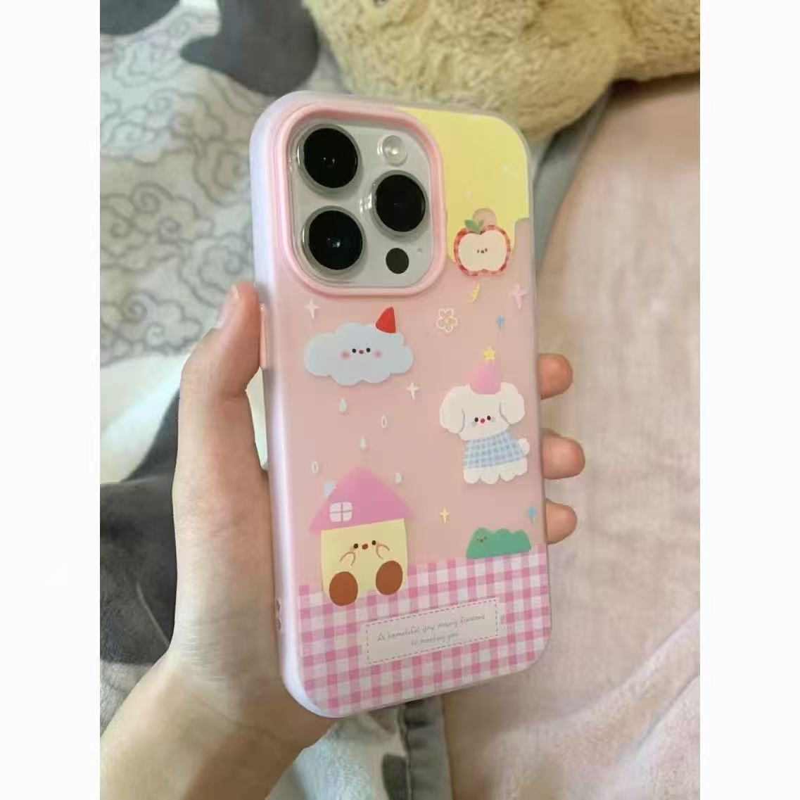 适用iPhone17房子小狗16/15promax壳iphone14pro可爱卡通13/14软壳12新款果冻二合一防摔plus情侣xr套