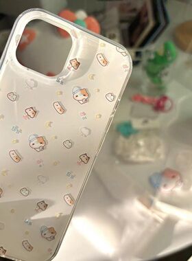 iPhone可爱奶呼小狗适用iPhone16promax手机壳新款iPhone15pro全包防摔14pro女款13pro华为P60小米15荣耀100