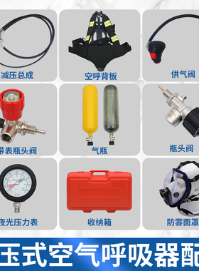 RHZK正压式空气呼吸器面罩供气阀减压器背架手提箱气瓶阀门配件