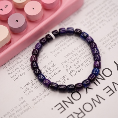 舒俱来S17400蓝紫手串桶珠