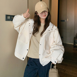 26春季工装风连帽休闲外套2C251-3362-P135-K188，女装短外套，2C251