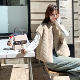 【新品】25初冬皮毛一体马甲两件套2C251-5705-P195-K298，女装短外套，2C251
