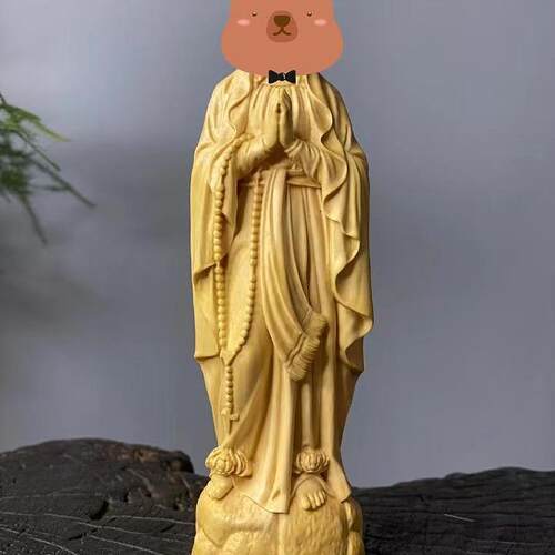 小叶黄杨木雕欧耶中式居家中式摆件木制饰品雕刻工艺礼品
