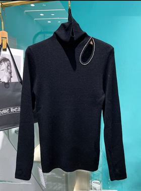 黑色高领通勤百搭打底衫-11787