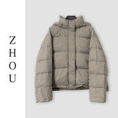 灰绿羽绒外套 周哥甄选 33036