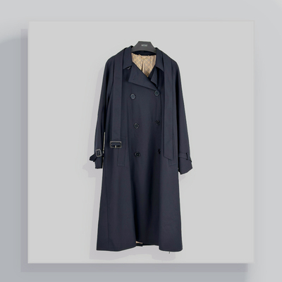 藏青色高级感轻熟风气质减龄风衣秋冬-11413