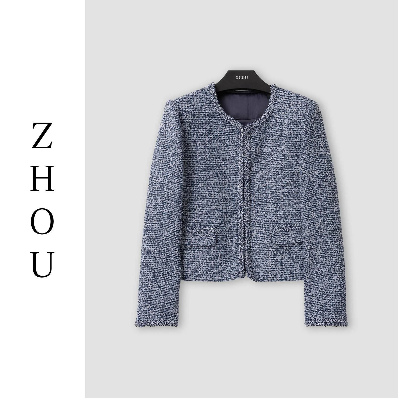 （周哥甄选）蓝色外套-45123,女装/女士精品,短外套,淘宝优惠券,粉丝福利购,淘宝优惠卷