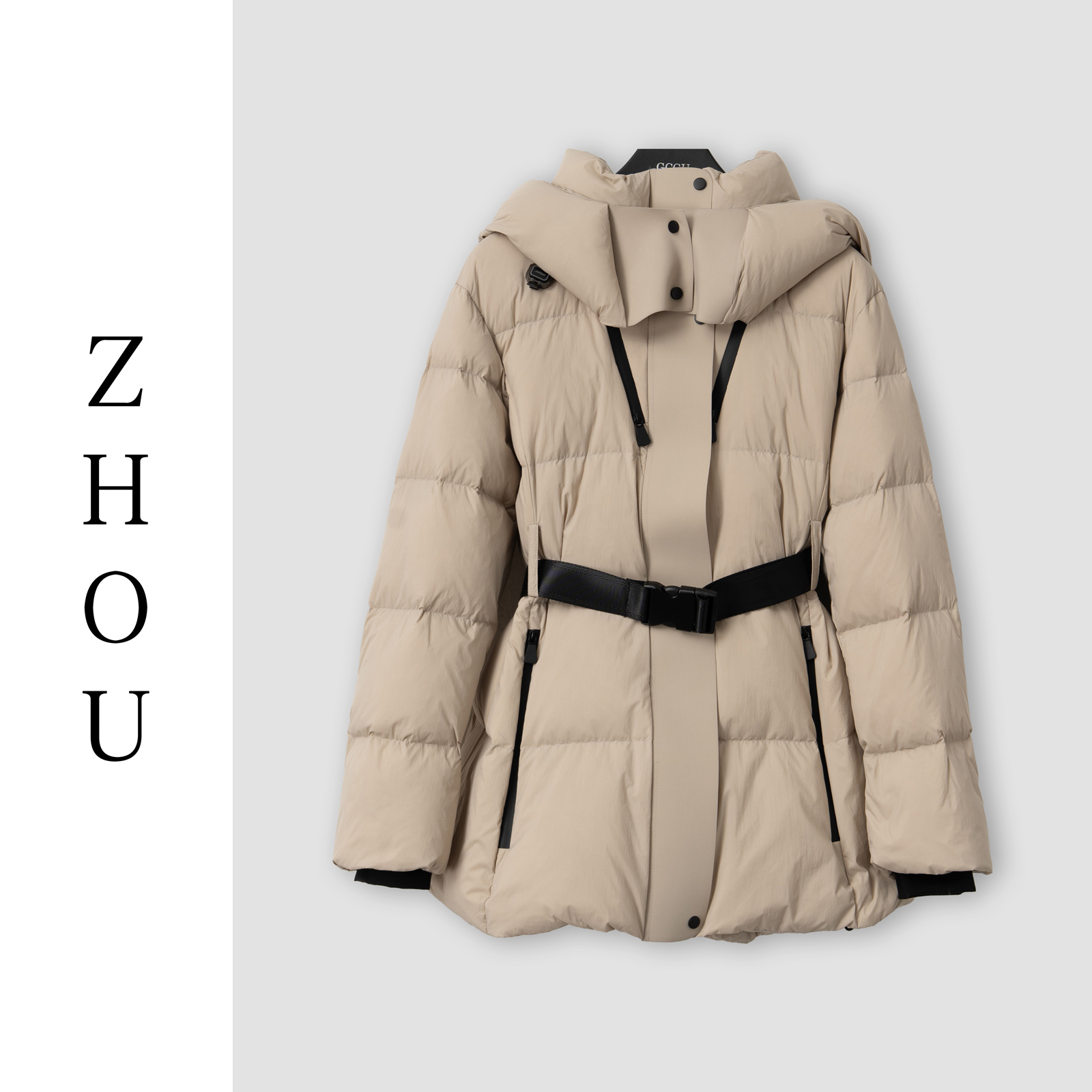 （周哥甄选）米色羽绒外套-32174
