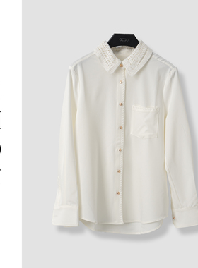 白色长袖高级感气质上衣-20850