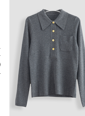 灰色休闲通勤百搭时尚上衣-18340