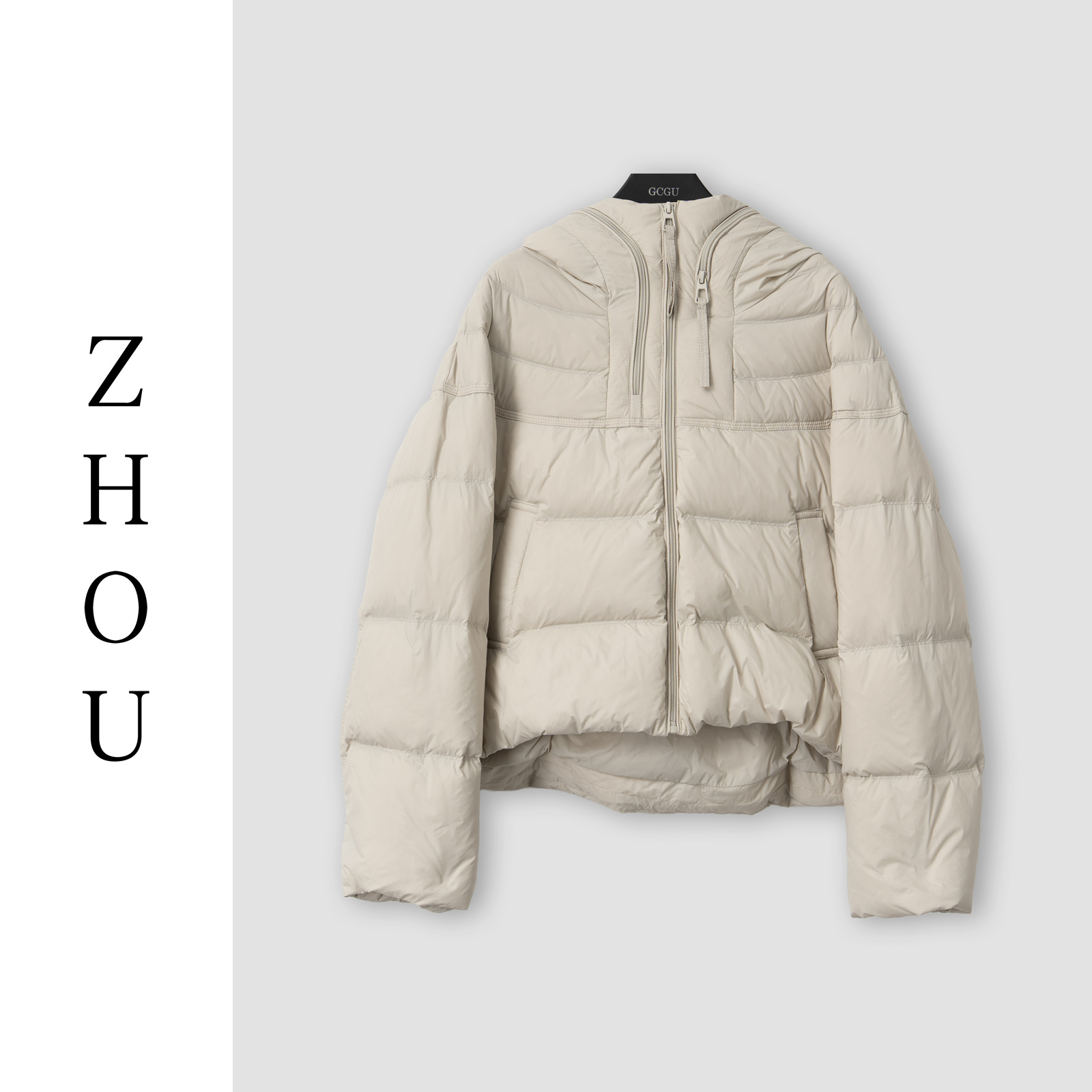 （周哥甄选）米色羽绒外套-32208
