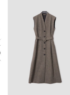 （周哥甄选）咖色连衣裙-30211