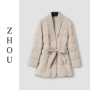 (周哥甄选)米色羽绒外套-31814