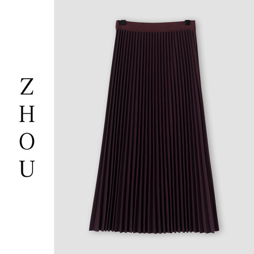 （周哥甄选）紫红半身裙-32234