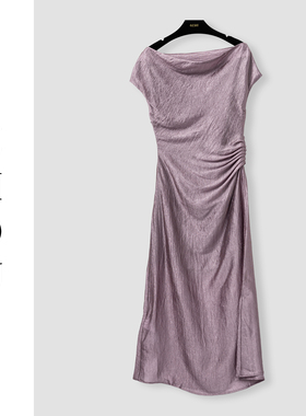 （周哥甄选）枯粉色连衣裙-24189