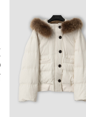 （周哥甄选）白色羽绒外套-33237