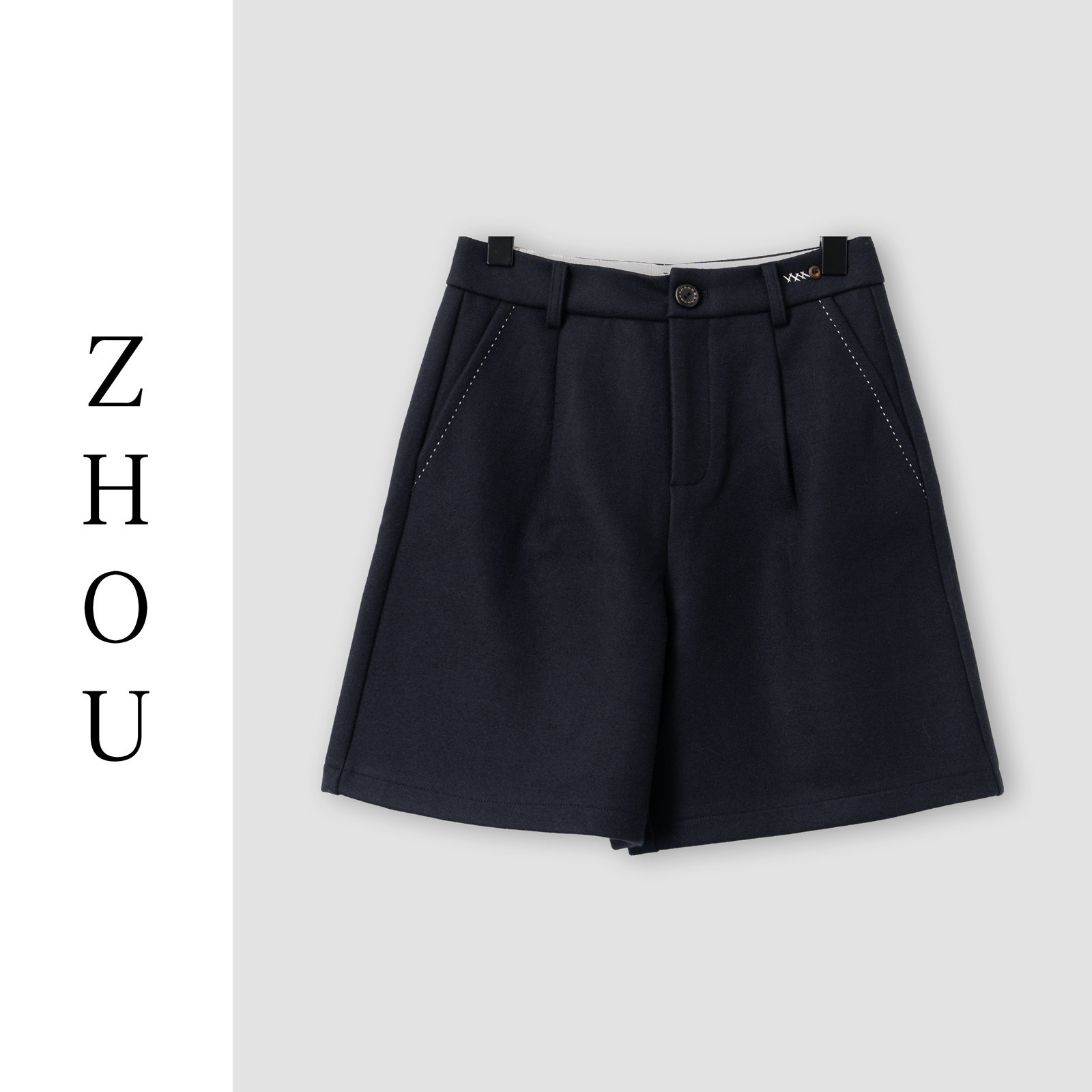 （周哥甄选）藏青色短裤-32970,女装/女士精品,短裤,淘宝优惠券,粉丝福利购,淘宝优惠卷