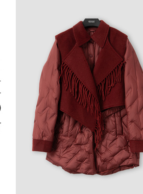 （周哥甄选）红色羽绒服-32856