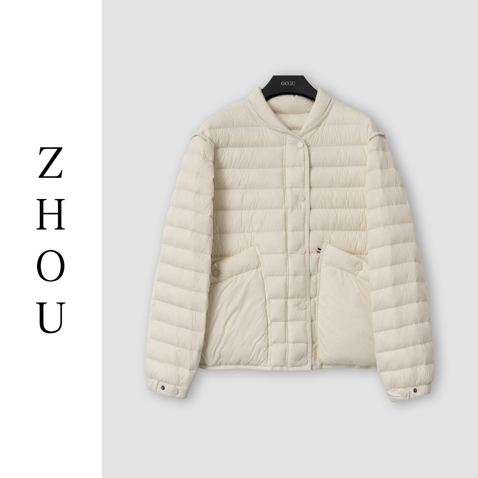 （周哥甄选）米色羽绒外套-31530