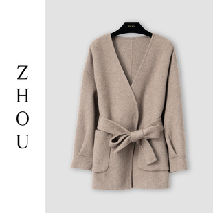 (周哥甄选)燕麦色毛呢外套-32748