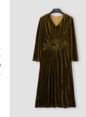 （周哥甄选）军绿色连衣裙-0451