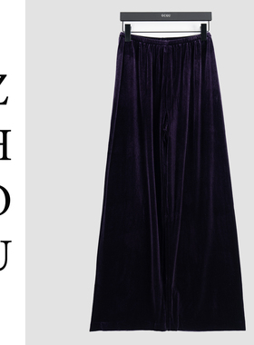 紫色高端轻奢裤子-20078