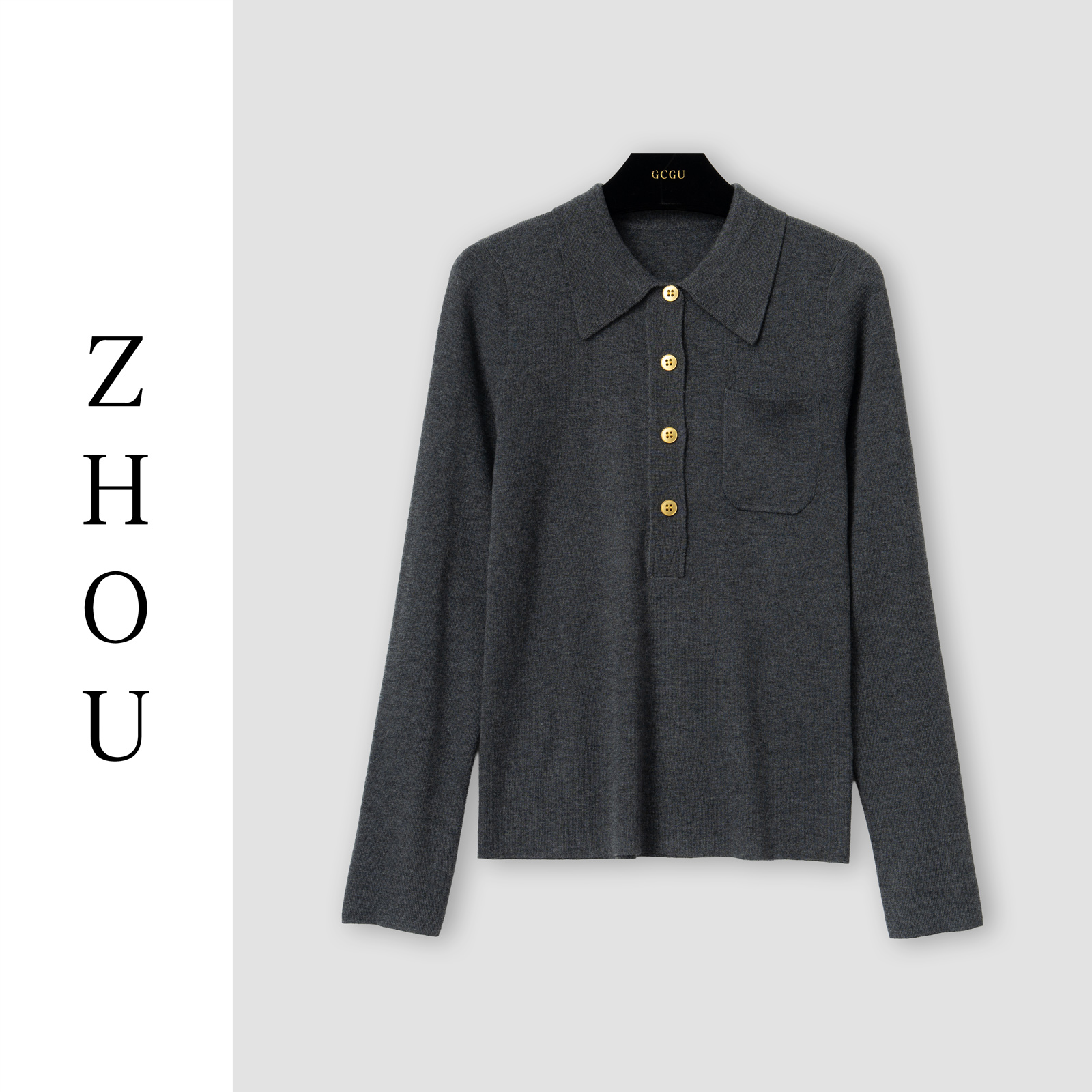 （周哥甄选）深灰上衣-18340