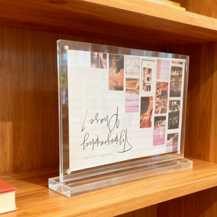 双面透明亚克力展示相框桌面展示框简约现代照片框摆件证书奖状