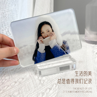 相框提供照片UV打印diy定制文字8寸10寸A4亞克力透明創(chuàng)意個性 擺臺