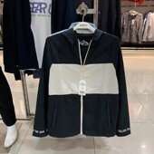 班尼路秋季 运动风衣防晒衫 新款 休闲连帽拼色薄款 外套上衣 男装 正品