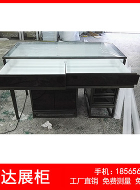 不锈钢珠宝首饰展示柜精品陈列柜透明展柜奢侈品展台定制做展柜
