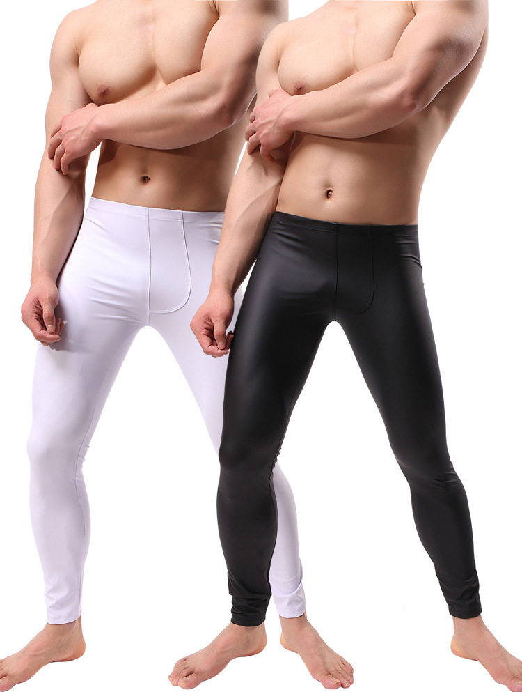 WOWHOMME 새로운 PU 가죽 바지 슈퍼 탄성 댄스 스타킹 바지 피트니스 스포츠 바지 오토바이 스타킹 WH63