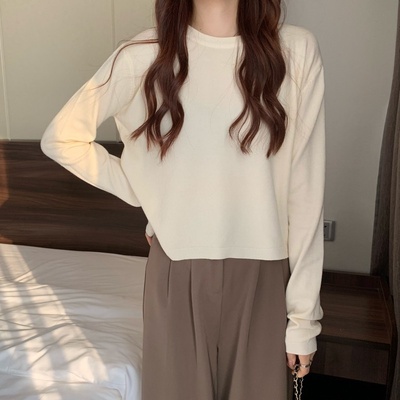 秋冬季打底套头宽松慵懒外搭针织毛衣大码胖mm感外穿上衣女1120n