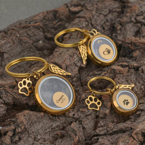 宠物毛发纪念刻字钥匙扣