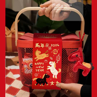 2026新年包装盒饼干曲奇糖果烘焙茶叶燕窝阿胶糕年货马年伴手礼盒